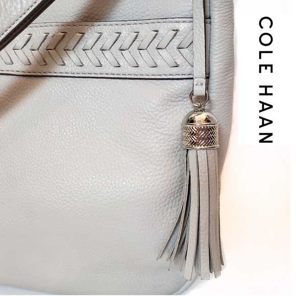 Cole Haan Handbags - Cole Haan Lacey leather hobo bag, light gray